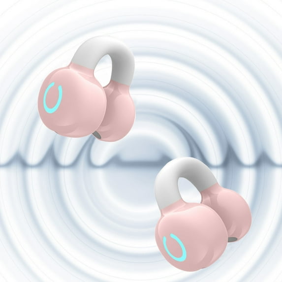 Single Ear Bluetooth Headset, Open-Ear Clip Design, Bluetooth 5.3 with 33ft Range, 10H Playtime, Low Latency, Lightweight for Driving Gym Sports