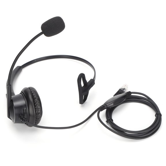 Single Ear Headset Communication Headset with Noise Canceling Mic and Volume Control