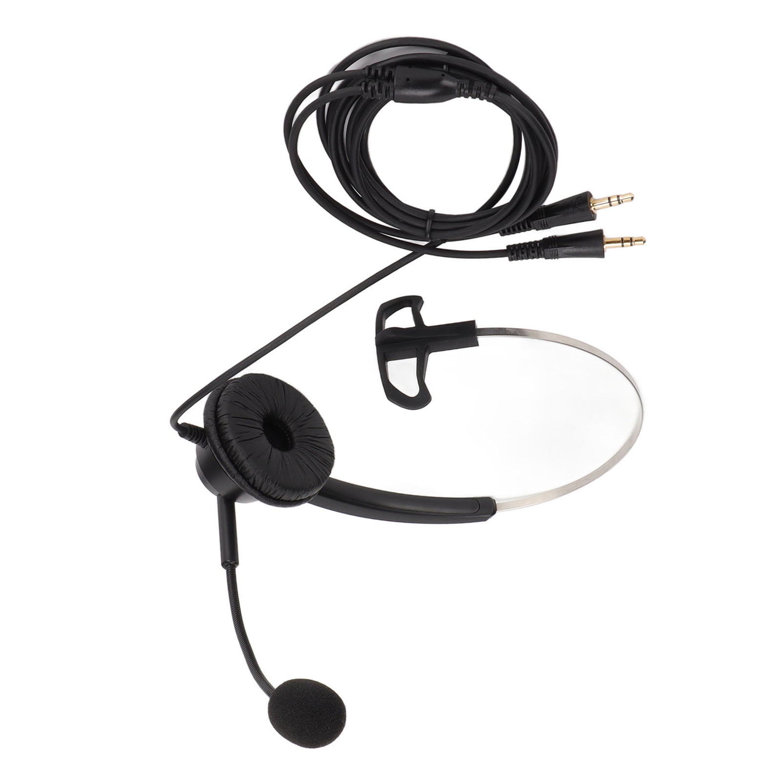 SingleEar Monaural Headset, Noise Cancelling Call Center Corded Headset, With Mic, 3.5mm Plug
