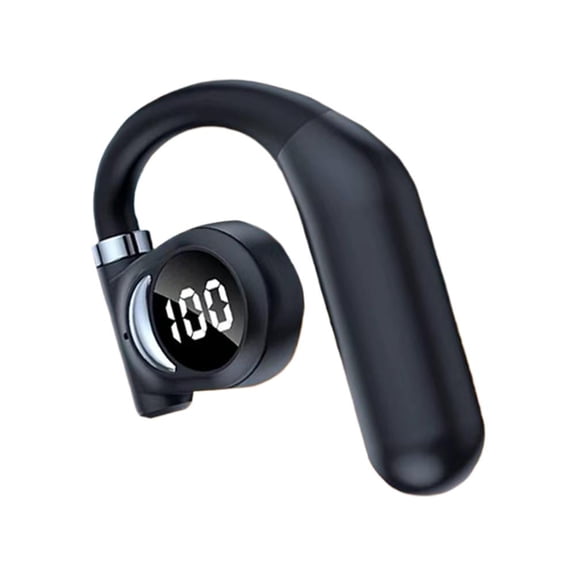 Single-Ear Open-Ear Bluetooth 5.3 Headset with 360° Surround Sound, Secure Ear-Hook Design for Sports & Driving