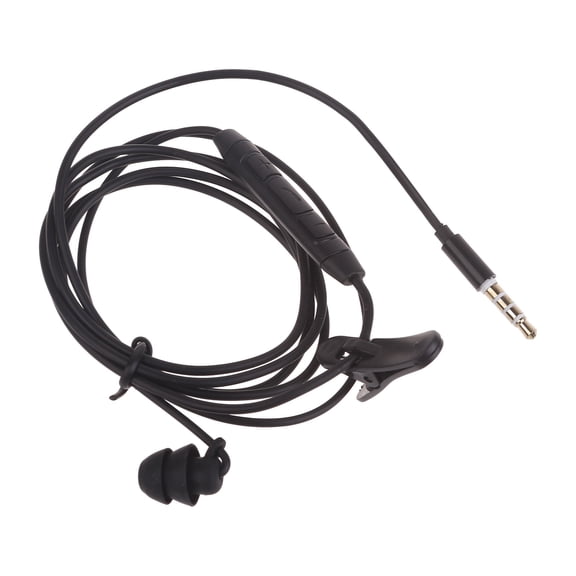Single Earphone Side Earplugs with Microphone Single-Ear Earbud Stereo Sound Reinforced Cord for