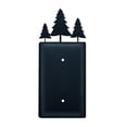 thumbnail image 1 of Single Electrical Cover with Metal Pine Tree Accent, Black, 1 of 2