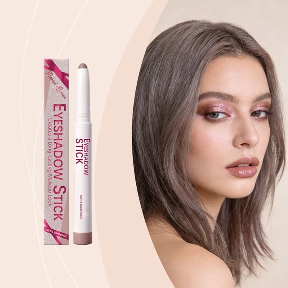 Single Eyeshadow Pencil, Smooth Creamy Eye Shadow Stick, Long Wearing Eye Makeup, Easy to Apply and Blend, Portable Makeup Pencil for Touch Ups