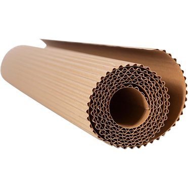 6" X 18ft Single Face Corrugated Cardboard Roll – 1/4" A-Flute Kraft Paper For Crafts & Wrapping