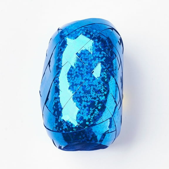 Single Face Laser Balloons Ribbon Curling Ribbon for Party Decoration Dodger Blue 3/16 inch(5mm) 10m/roll 6rolls/bag