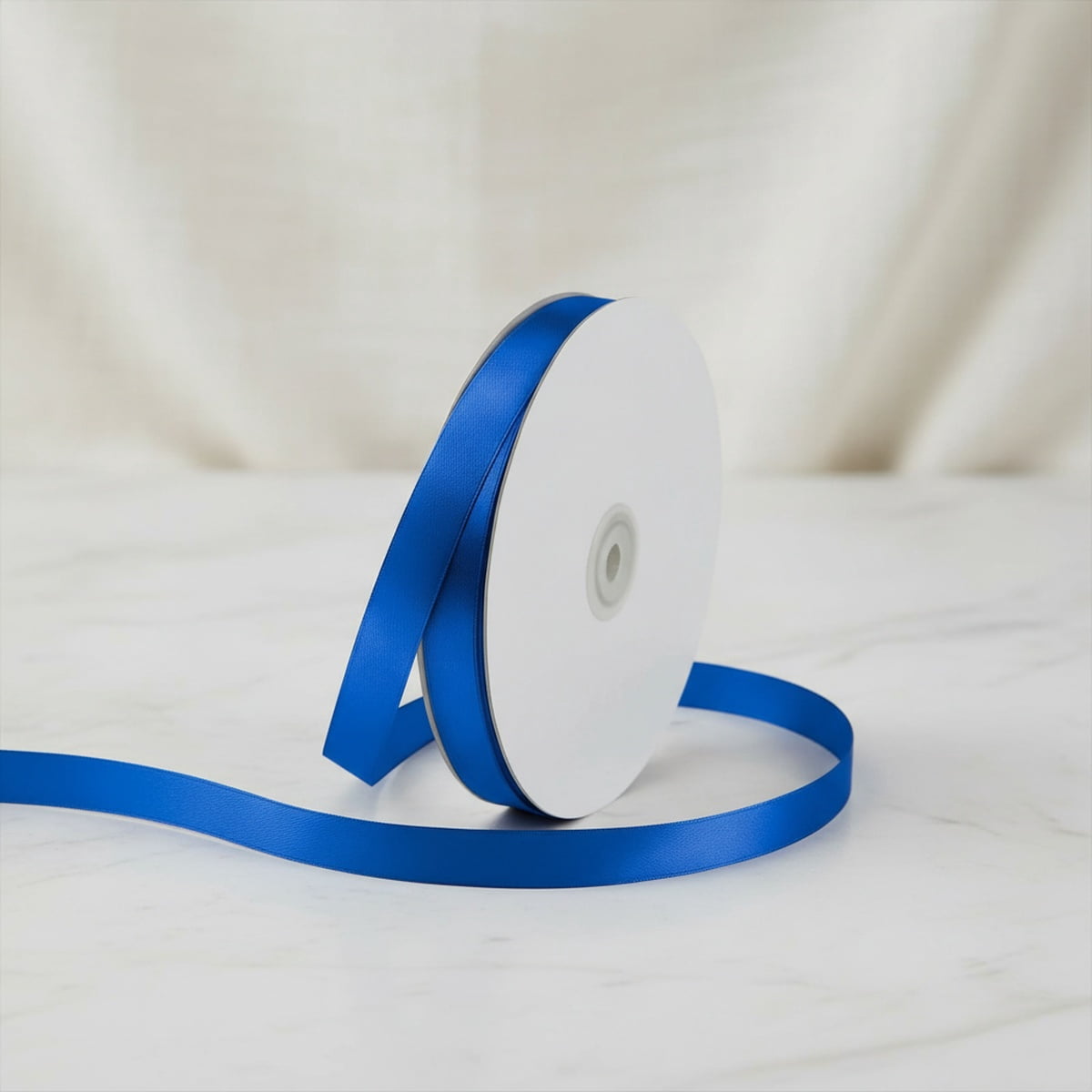 Single Face Polyester Satin Ribbon, Satin Ribbon for Crafts, Gift, Hair Bows, Wedding Party Decoration, Bow Making & Other Projects (Royal Blue)