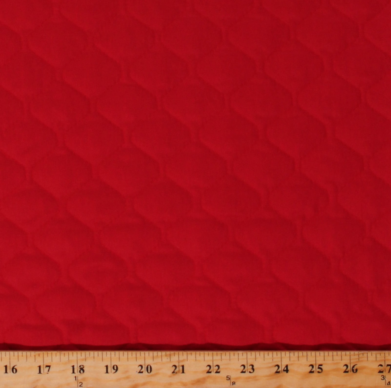 Single-Face Quilted Christmas Red 44" Wide Polyester/Cotton Fabric by the Yard (262-002)