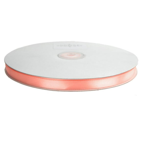 Single Face Satin Ribbon, 1/4-Inch, 100 Yards, Peach