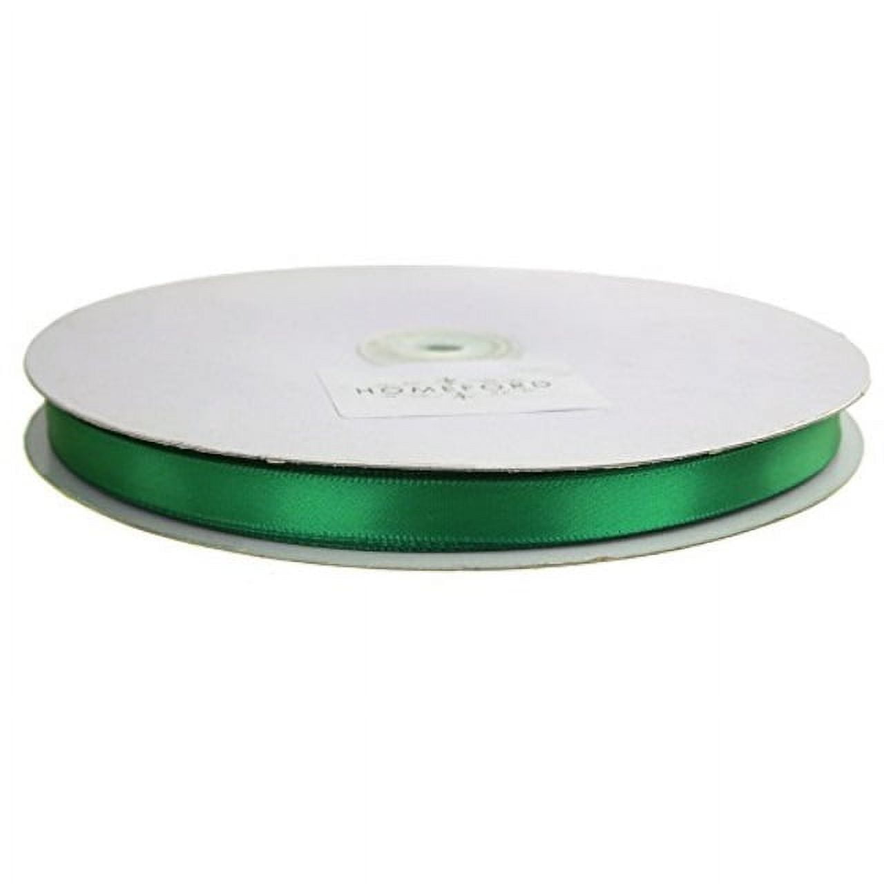 Singe Ribbon Single Face Satin Ribbon, 3/8-inch, 100-yard, Emerald - Walmart.com