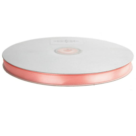 Single Face Satin Ribbon, 3/8-inch, 100-yard, Light Peach