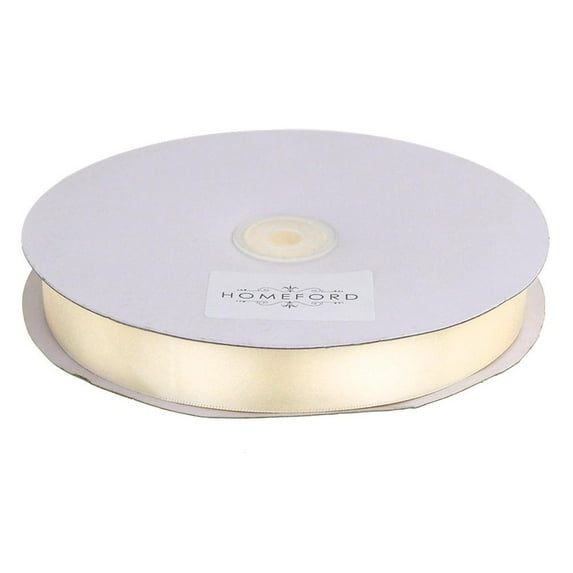 Single Face Satin Ribbon, 7/8-Inch, 50 Yards, Ivory