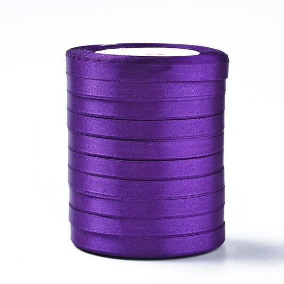 Single Face Satin Ribbon Polyester Ribbon Breast Cancer Pink Awareness Ribbon Making Materials Blue Violet 3/8 inch about 25yards/roll 10rolls/group