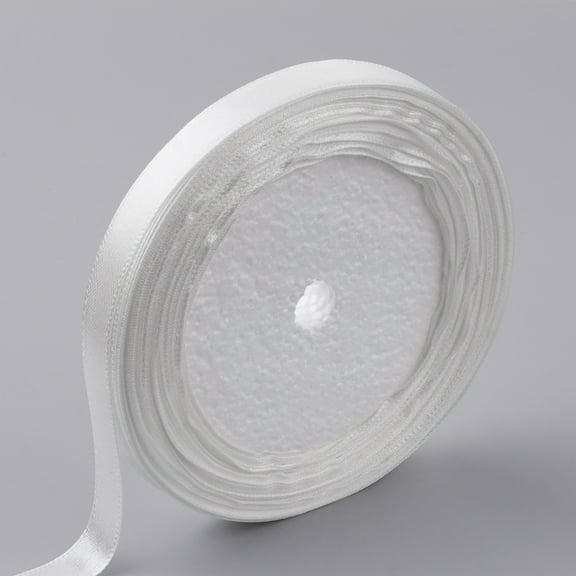 Single Face Satin Ribbon Polyester Ribbon Milk White Size: 5/8 inch(16mm) wide 25yards/roll(22.86m/roll) 250yards/group(228.6m/group) 10rolls/group
