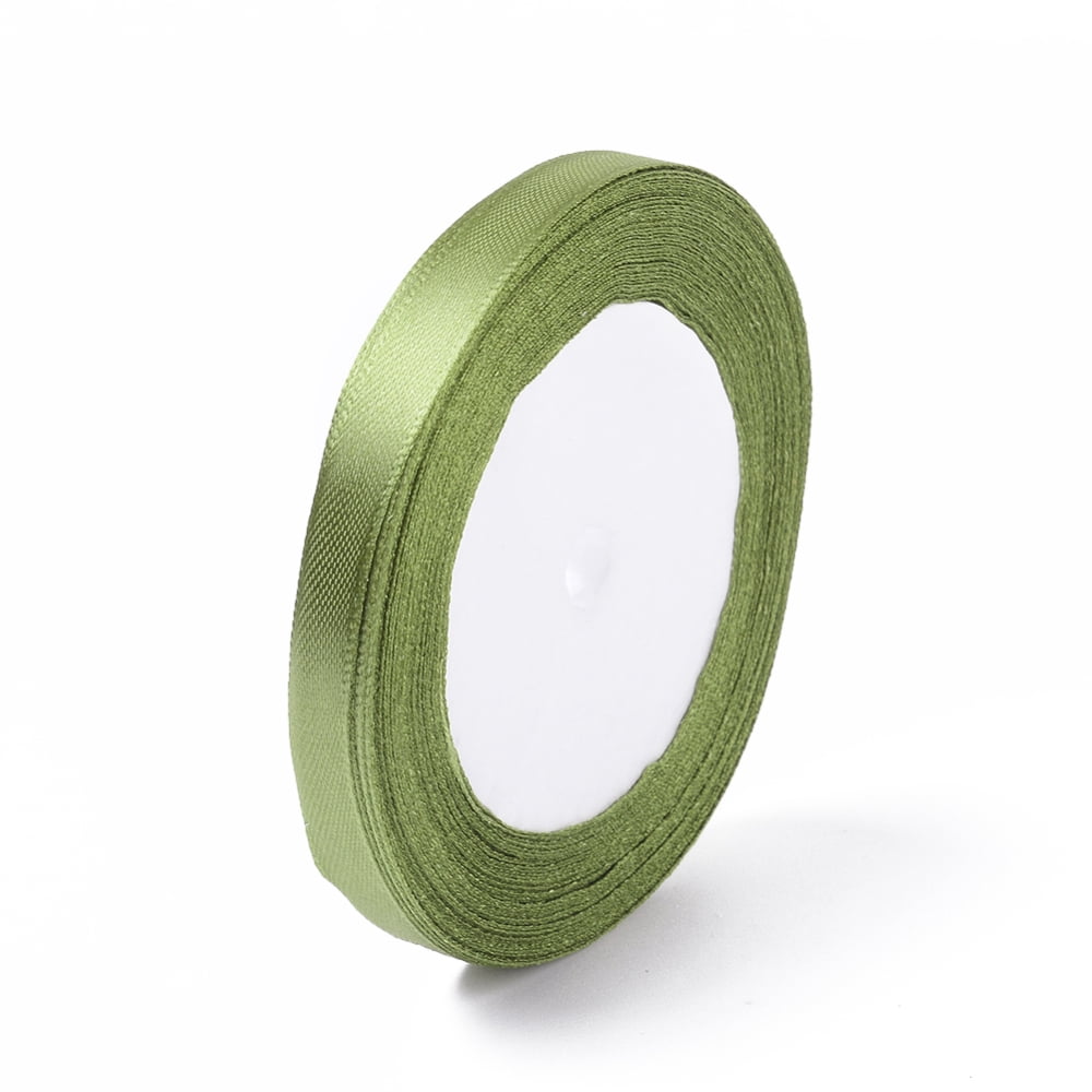 Single Face Satin Ribbon Polyester Ribbon Yellow Green 25yards/roll(22 ...