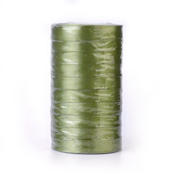 Single Face Satin Ribbon Polyester Ribbon Yellow Green Size: 5/8 inch(16mm) wide 25yards/roll(22.86m/roll) 250yards/group(228.6m/group) 10rolls/group