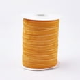 thumbnail image 1 of Single Face Velvet Ribbon Orange 3/8 inch(9.5~10mm) about 50yards/roll(45.72m/roll), 1 of 3