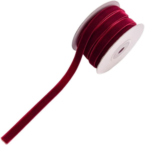 Single Face Velvet Ribbon Ribbon for Bowknot Flower Gift Decoration FireBrick 3/8 inch(10mm) about 10.94 Yards(10m)/Roll