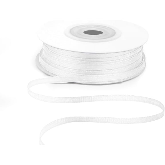 Single Faced Polyester Satin Ribbon - Perfect for Wedding Decor, Wreath, Crafts, Gift Wrapping & Other Projects