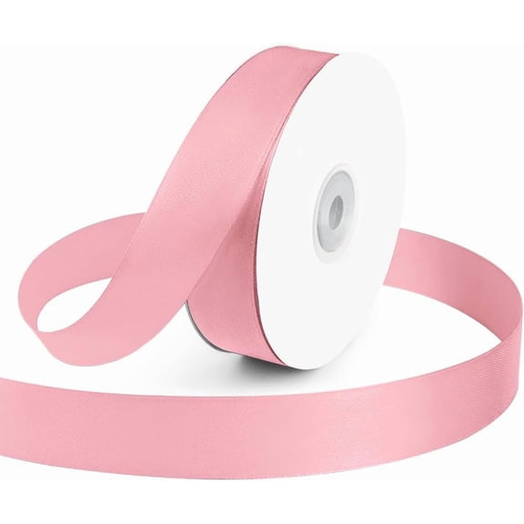 Single Faced Polyester Satin Ribbon - Perfect for Wedding Decor, Wreath, Crafts, Gift Wrapping & Other Projects