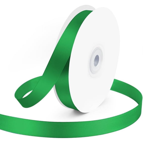 Single Faced Polyester Satin Ribbon - Perfect for Wedding Decor, Wreath, Crafts, Gift Wrapping & Other Projects