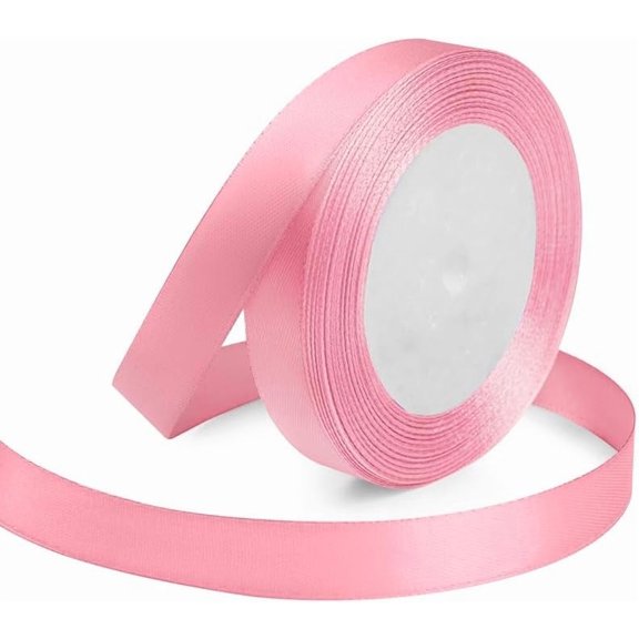 Single Faced Polyester Satin Ribbon - Perfect for Wedding Decor, Wreath, Crafts, Gift Wrapping & Other Projects