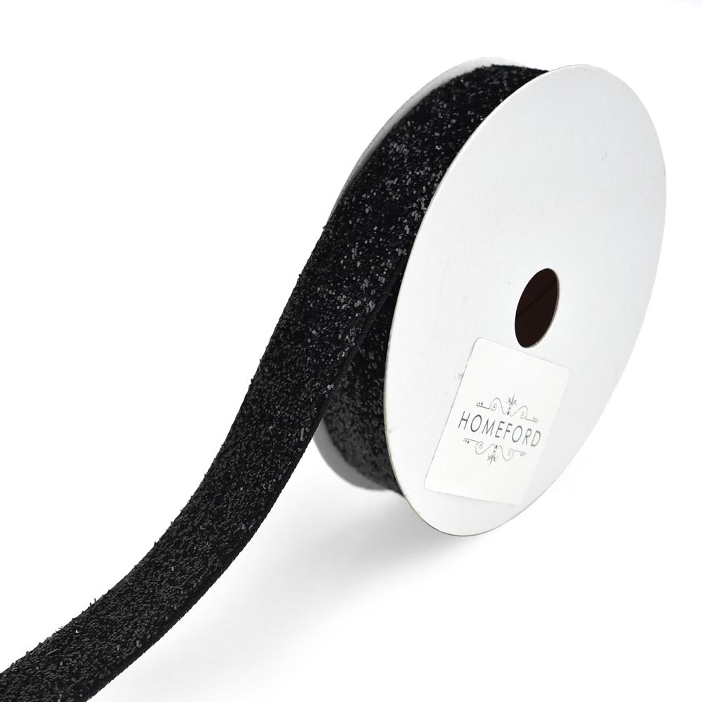 Single Faced Wired Edge Satin Ribbon, 5/8-Inch, 10-Yard, Black