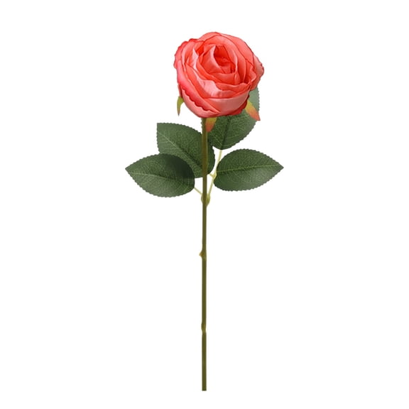 Single Fake Roses Artificial Flowers Roses with Long Stems, Silk Rose Bouquets for Wedding Table Centerpieces, Anniversary Gifts for Women, Mother's Day Valentine's Day Gifts, 1Pc(Red2,19.7x2")