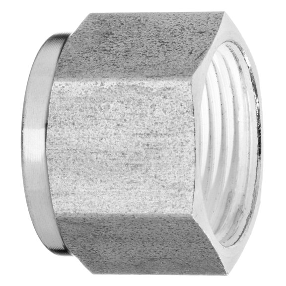 Single Ferrule Compression Fitting - Zinc-Plated Steel - Nut - 3/8" Tube OD