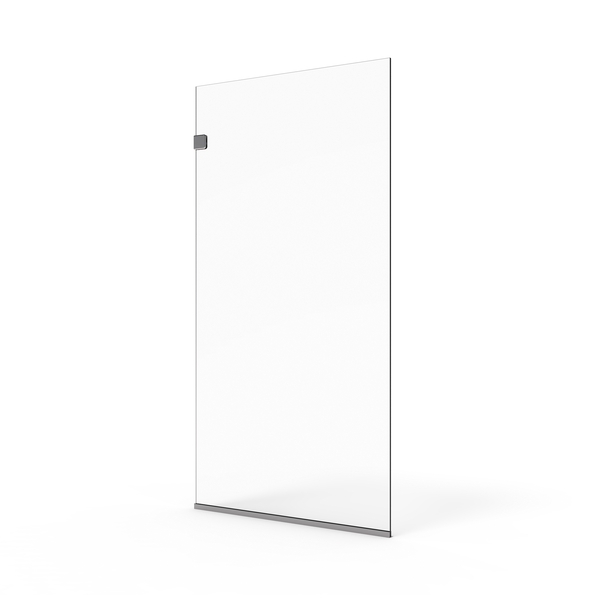 Single Fixed Glass Panel for Shower 30" x 76" | Tempered Glass with Brushed Nickle Finish | Frameless Water Repellent Shower Screen by Fab Glass and Mirror
