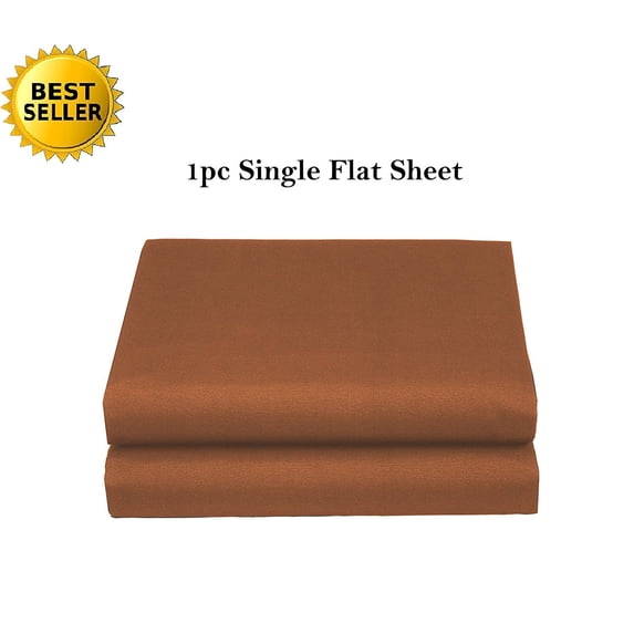 Single Flat Sheet Special Full, Mocha Chocolate-Bronze