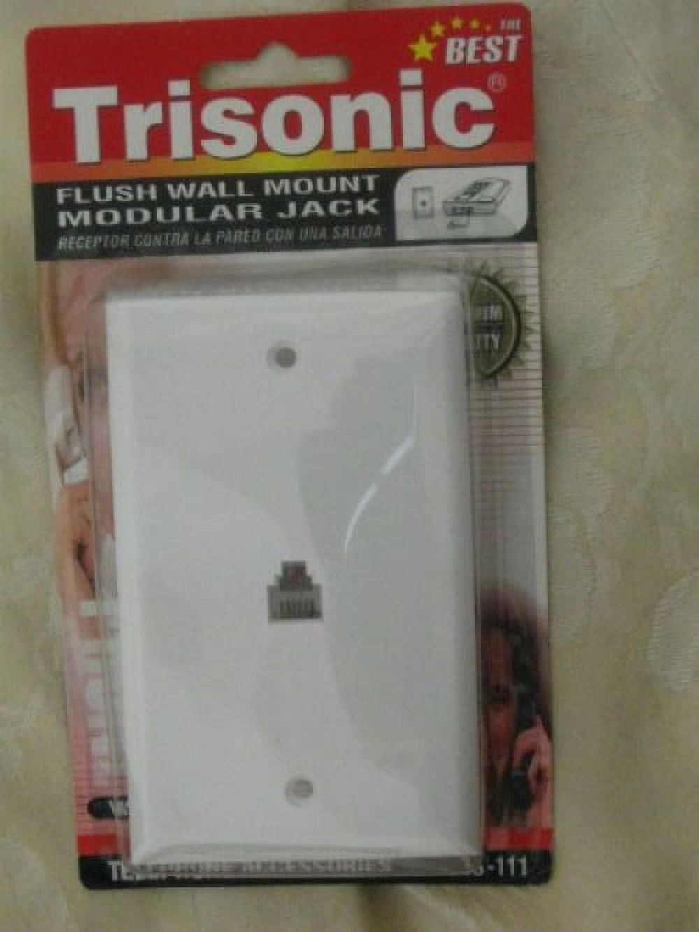 Single Flush Mount Wall Jack Broadband Probucts (White)