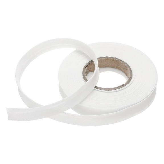 Single Fold Bias Tape 1/2 Inch Polyester, Continuous Sewing Binding Tape for Quilting Hemming Seaming Crafts, Garment Making, White 10 Yards