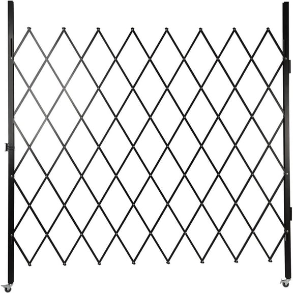 Single Folding Security Gate 7.22'Hx6.56'W Folding Door Expand Gate Security Scissor Gates Accordion Security Gate with Padlock for Basements Garages Storefronts Factories