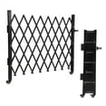 thumbnail image 1 of Single Folding Security Gate, Flexible Expanding Security Gate, Folding Driveway Door Gate, Aluminum Security Gate, 360°Rolling Barricade Gate, Scissor Gate or Door, Black, 1 of 7