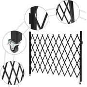 Single Folding Security Gate, Folding Door Gate, 180 Rolling Barricade Gate, Flexible Expanding Security Gate, Iron&Aluminum Alloy Accordion Security Gate, Scissor Gate Door w/Keys 4.27X5.91ft