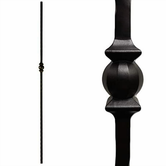 Single Forged Ball/Sphere Hammered Metal Balusters (10-Pack) Hollow 9/16" (Real Satin Black not Matte or Flat ) Tuscan Style Iron Balusters$$Tools & Hardware Other