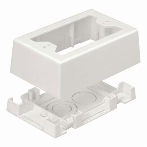 Single Gang LV Outlet Box with ADH, Electric Ivory