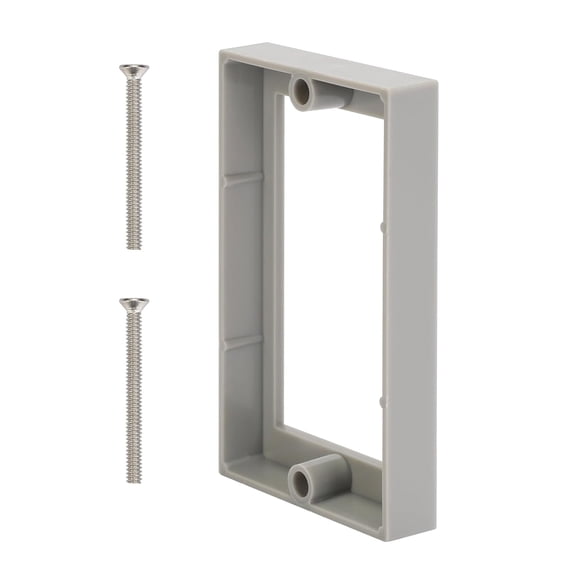ingle Gang Receptacle Outlet Box Extenders 1/2",Include 2Screws (6-32 x 1.25),Electrical Outlet Extender for Electrical Outlet Box & Electrical Outlet Switches, Gray (Pack of 1)