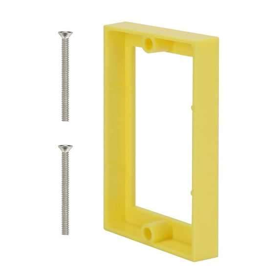 Single Gang Receptacle Outlet Box Extenders 1/4",Include 2Screws (6-32 x 1.25),Box Extenders Electrical for Electrical Outlet Box & Electrical Outlet Switches, Yellow (Pack of 1)