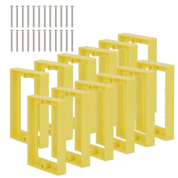 Single Gang Receptacle Outlet Box Extenders,Electrical Outlet Extender for Electrical Outlet Box & Electrical Outlet Switches,Gray,Blue,Yellow(1,4,6,12Pack) (Yellow, 12 Pack)