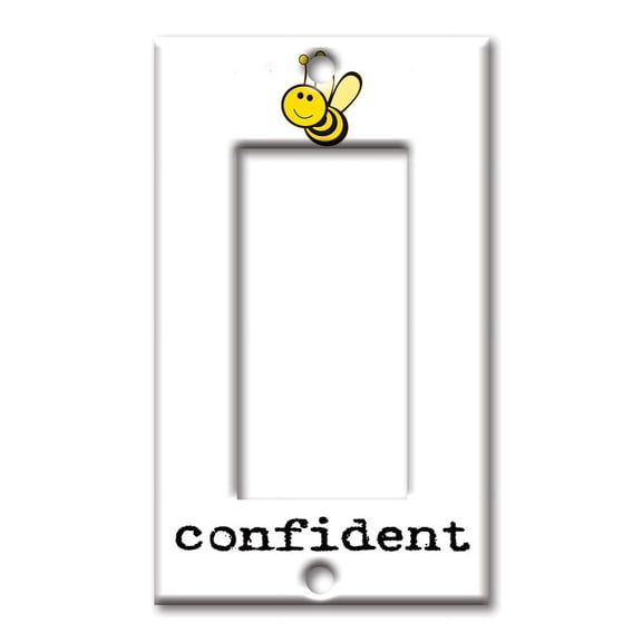 Single Gang Rocker OVERSIZE Wall Plate - Bee Confident