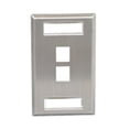 thumbnail image 1 of Single Gang Stainless Steel Faceplate With ID - 2 Port, 1 of 1