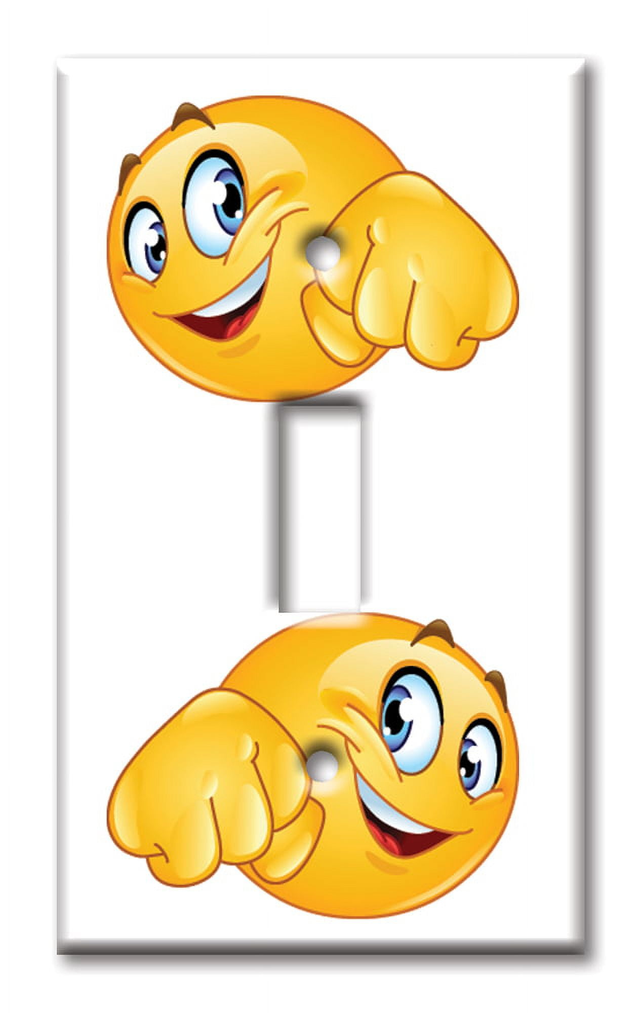 Single Gang Toggle OVERSIZE Wall Plate Fist Bump Emoji