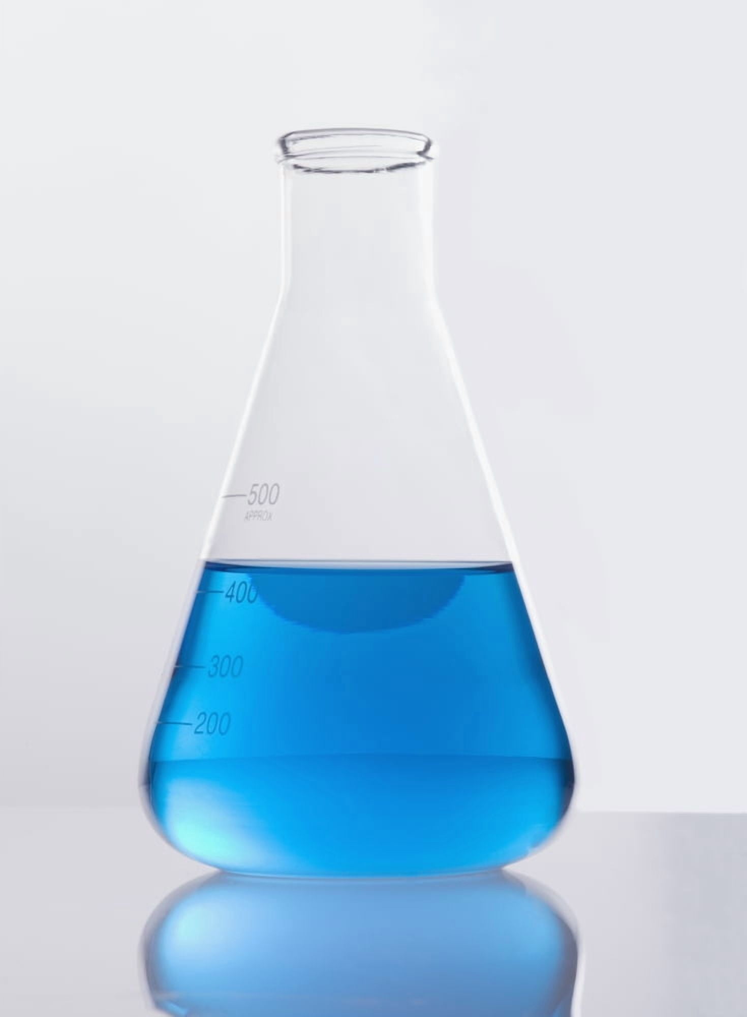 Single Glass Flask With Blue Solution Canvas Art - Kelly Redinger Design Pics (26 x 34)