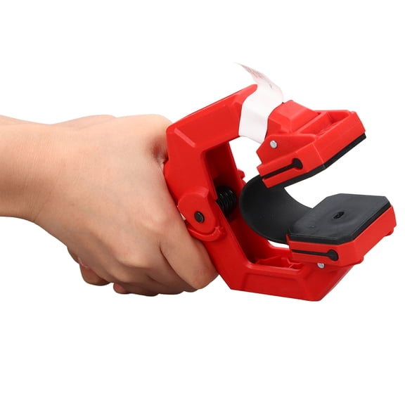 Single-Hand Plastic Spring Clamp for Woodworking and Crafts, G-Shape Fixture with Comfort Grip, Red/Black