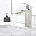 thumbnail image 1 of Single Handle 1-Hole Bathroom Faucet Brushed Nickel Brushed, 1 of 5