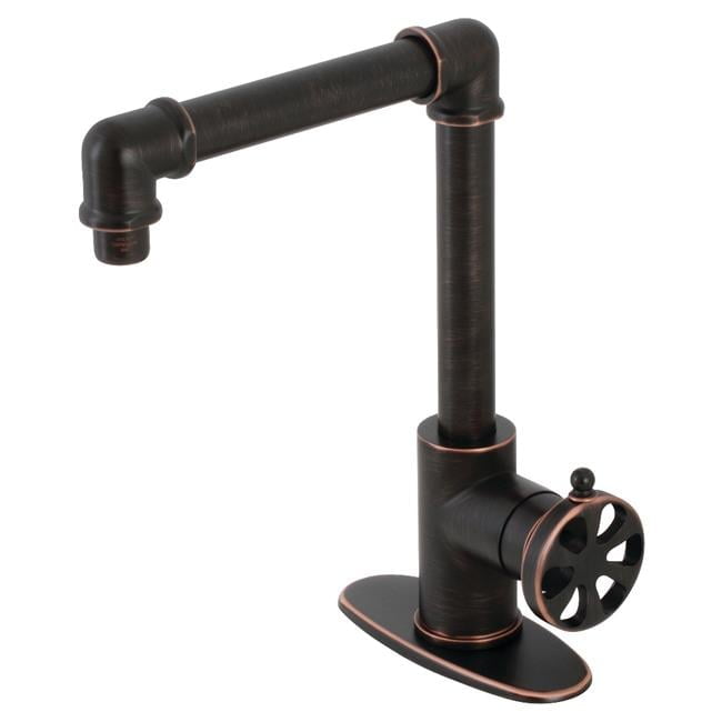 Naples Bronze Single-Handle Bathroom Faucet with Pop-Up Drain
