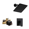 thumbnail image 1 of Single Handle 1-Spray Square Shower Faucet 1.8 GPM with Pressure Balance and Brass Valve Included, 1 of 6