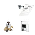 thumbnail image 1 of Single Handle 1-Spray Square Shower Faucet 1.8 GPM with Pressure Balance and Brass Valve Included, 1 of 6