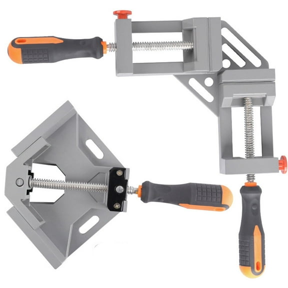 Hemobllo Grey Right Angle Clamp and Vise 2 in 1 Aluminum Alloy for Woodworking